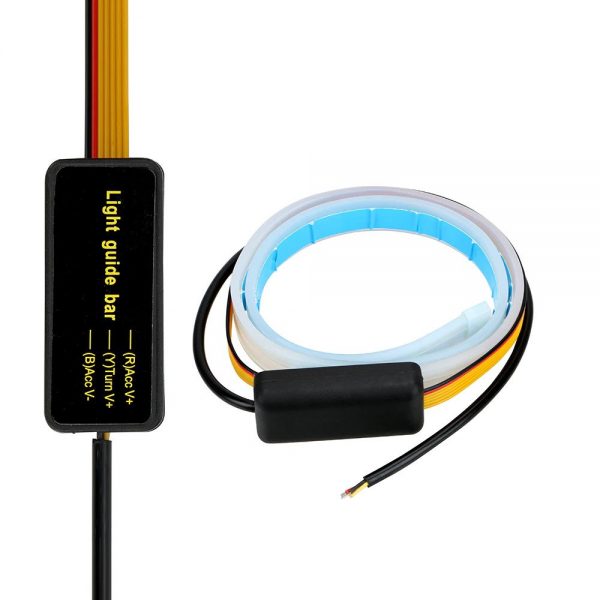 daytime running lamps yellow colour and ice blue