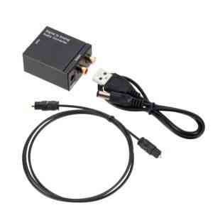 digital to analog audio converter with optical cable