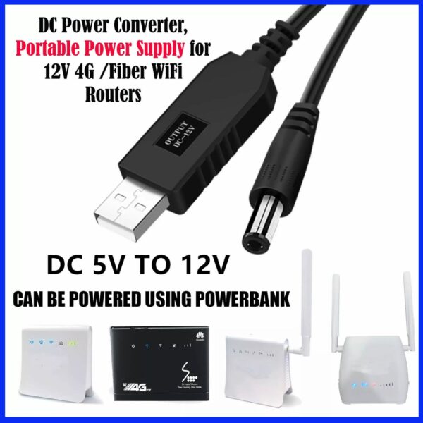 USB 5V to12v DC power Cable