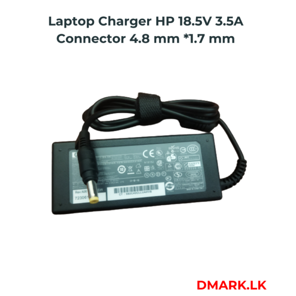 HP 18.5 V 3.5 A 65W 4.8*1.7mm Yellow Pin Laptop Adapter
