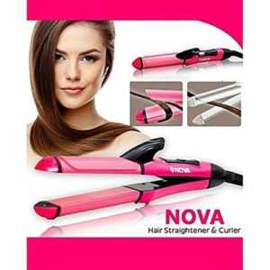 NOVA NHC-2009 2 in 1 HAIR Beauty Set Curler and Straightener