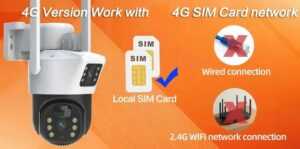 4g Solar Camera 6MP work with 4g Sim Card