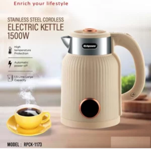 Richpower Premium Stainless Steel Electric Kettle 1.5 Liters