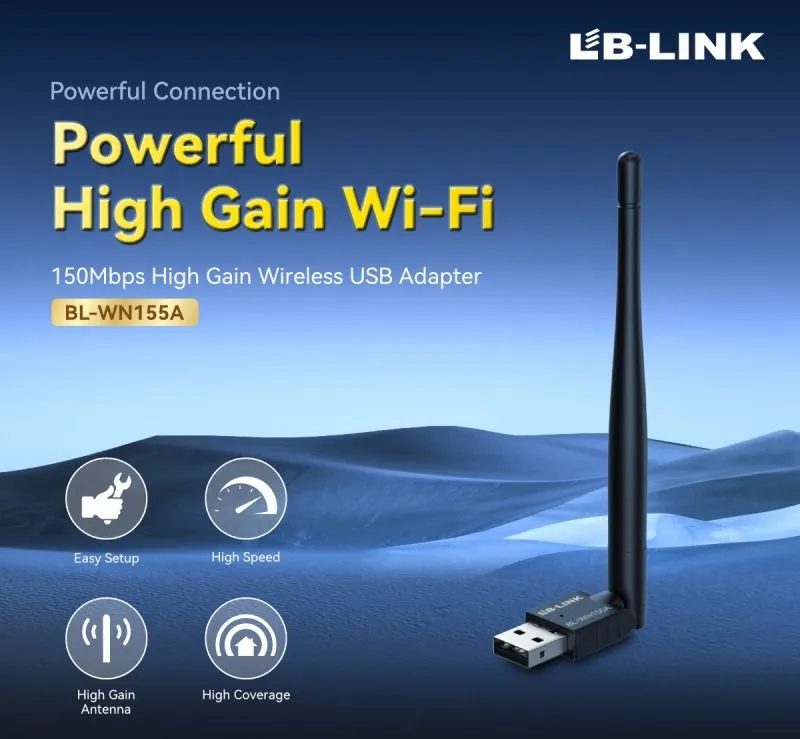 LB Link-WN155A 150Mbps High Gain Wireless USB Adapter