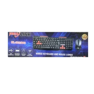 Red Link Wired Keyboard with Mouse Combo
