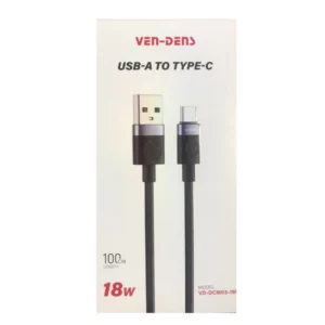 Ven Dens USB A to Type C Fast Charging Cable 100cm