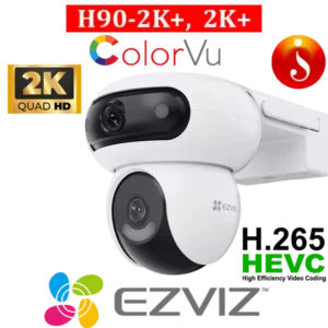 EZVIZ H90 Dual Lens Dual Rotations 2K Pan & Tilt 4mp Wi-Fi Camera