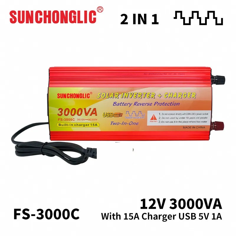 Power Inverter 12V 3000W Model FS-3000A – Reliable Off-Grid Power Solution